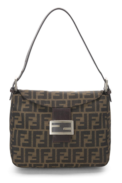 Fendi,  Brown Zucca Canvas Shoulder Bag, Brown