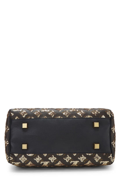 Louis Vuitton,  Gold Monogram Eclipse Speedy 30, Gold