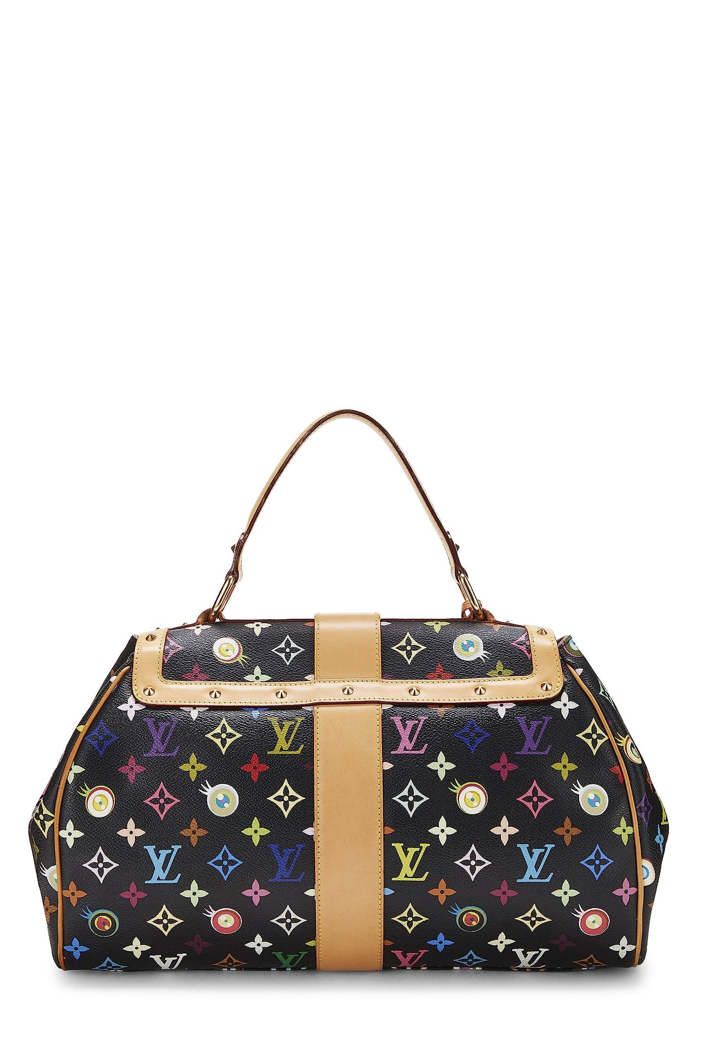 Louis Vuitton,  Takashi Murakami x Louis Vuitton Black Monogram Multicolore Eye Love Sac Retro GM, Black