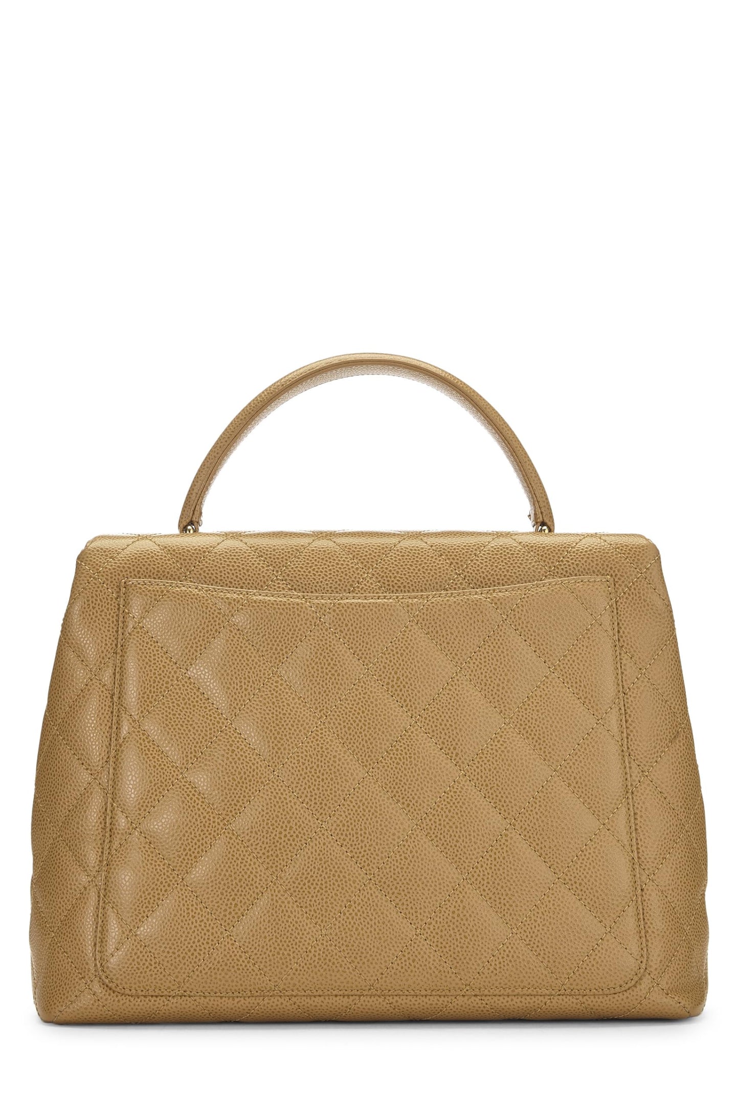 Chanel,  Beige Quilted Caviar Kelly, Beige