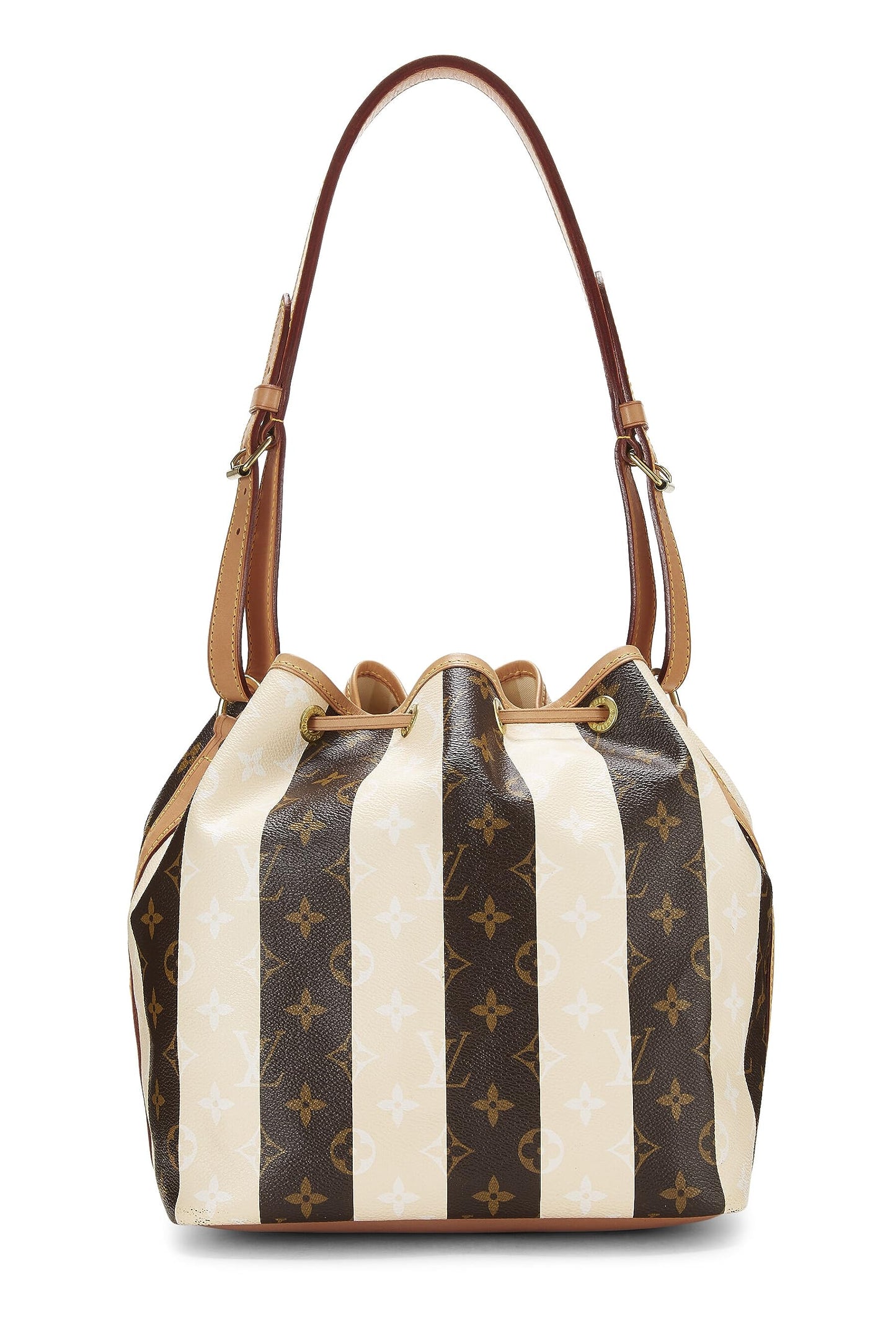 Louis Vuitton, Womens  Monogram Canvas Cream Rayures Noé Petite, Cream, Small