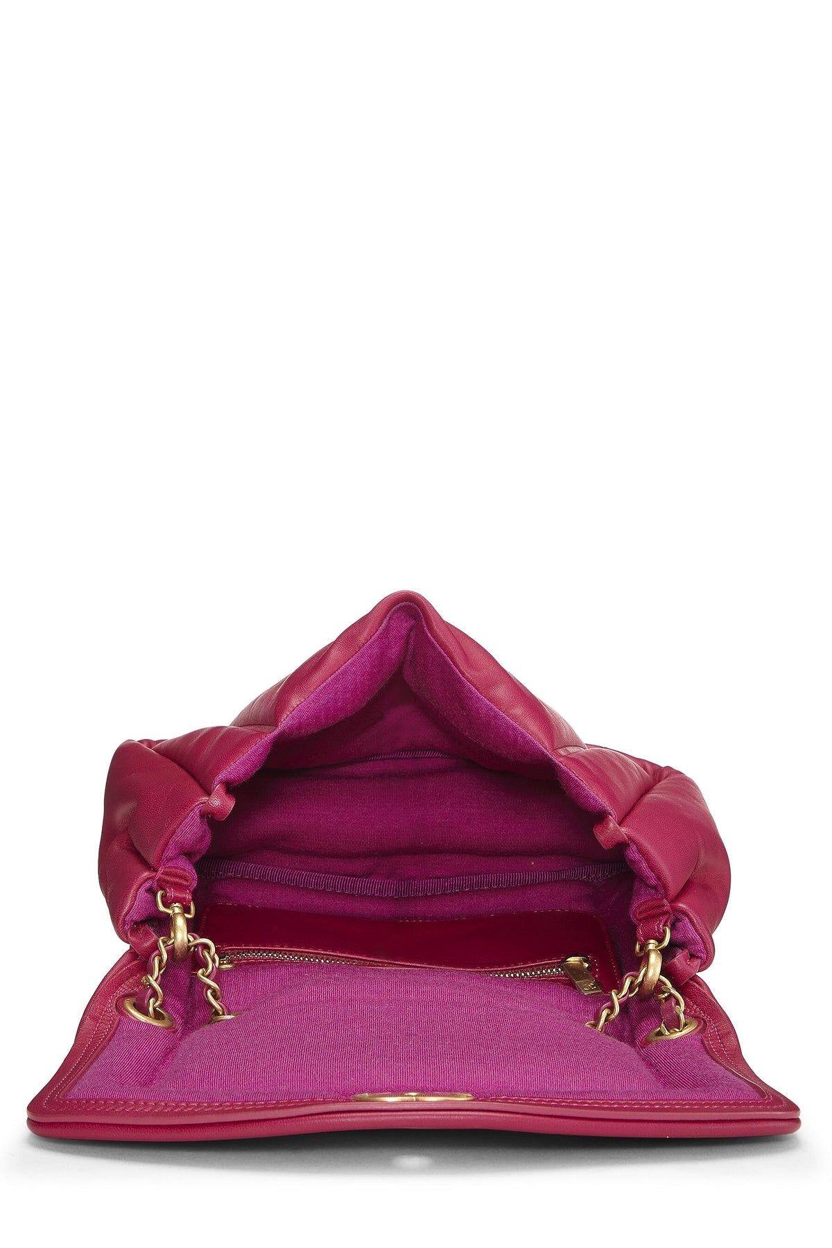Chanel,  Pink Calfskin Border Full Flap Medium, Pink