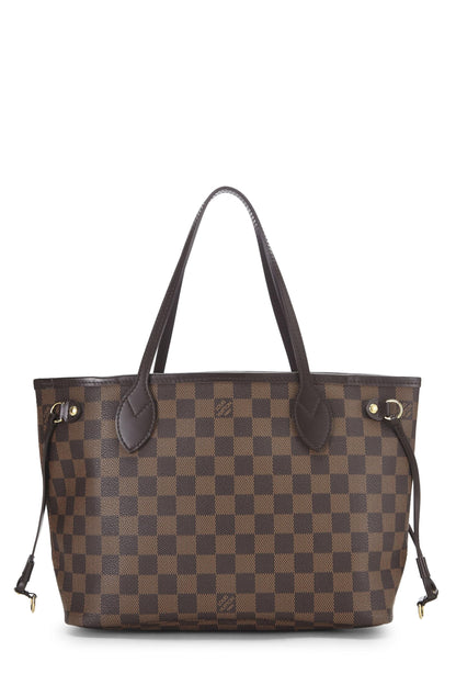Louis Vuitton,  Damier Ebene Neverfull PM, Brown
