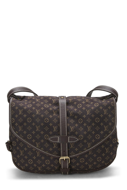 Louis Vuitton,  Monogram Mini Lin Saumur 30, Brown