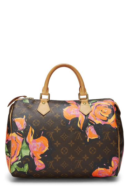 Louis Vuitton,  Stephen Sprouse x Louis Vuitton Monogram Roses Speedy 30, Brown