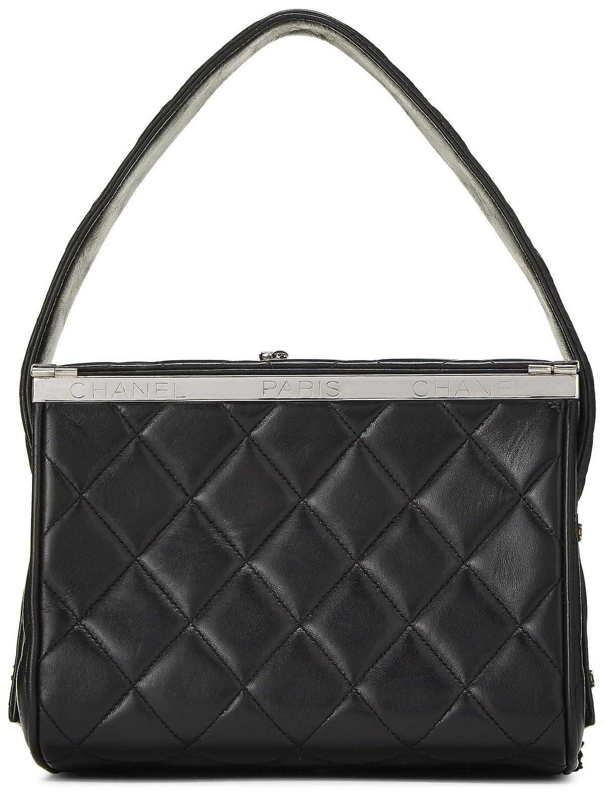 Chanel,  Black Quilted Lambskin Box Bag, Black