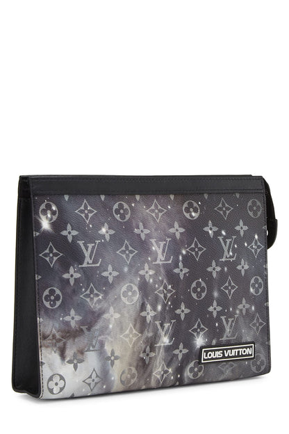 Louis Vuitton,  Black Monogram Galaxy Pochette Voyage MM, Black