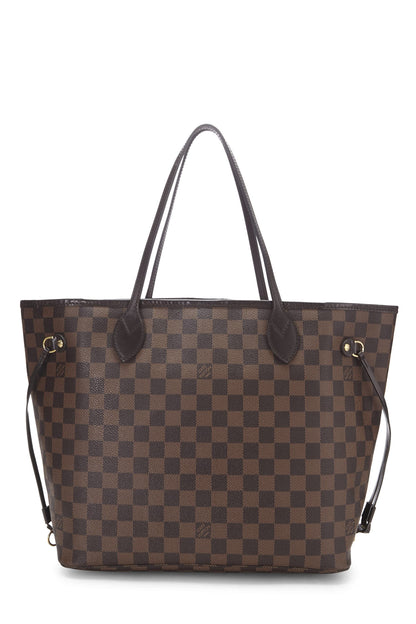 Louis Vuitton,  Damier Ebene Neverfull MM, Brown