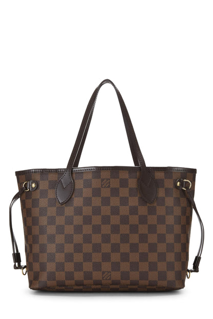 Louis Vuitton,  Damier Ebene Neverfull PM, Brown