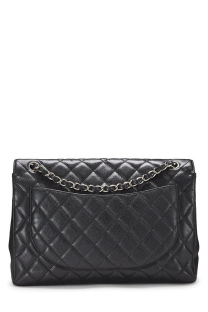 Chanel,  Navy Quilted Lambskin New Classic Flap Maxi, Navy