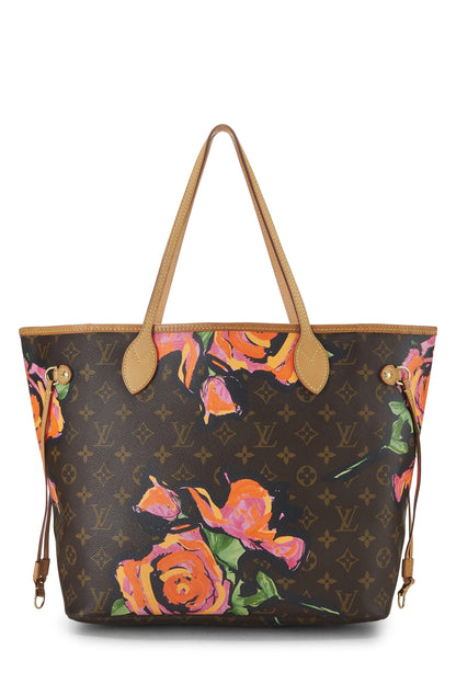 Louis Vuitton,  Stephen Sprouse x Louis Vuitton Monogram Canvas Roses Neverfull MM, Brown