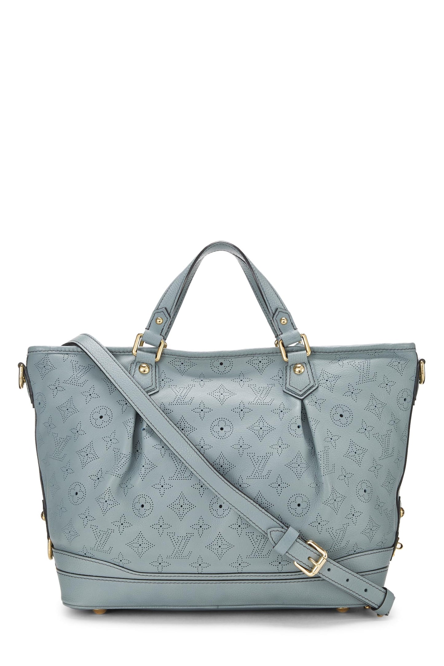 Louis Vuitton,  Blue Monogram Mahina Leather Stellar PM, Blue
