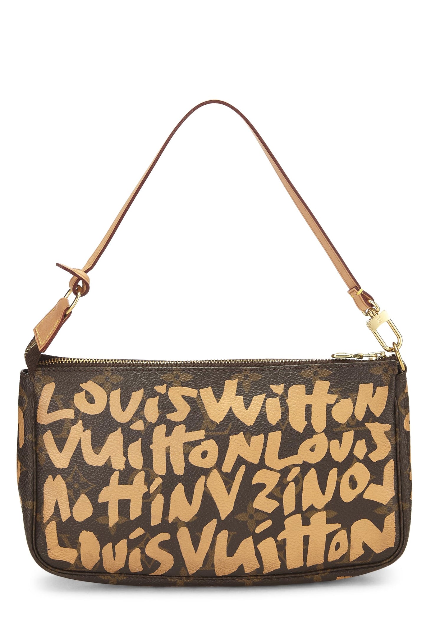 Louis Vuitton,  Stephen Sprouse x Louis Vuitton Beige Monogram Graffiti Pochette, Beige