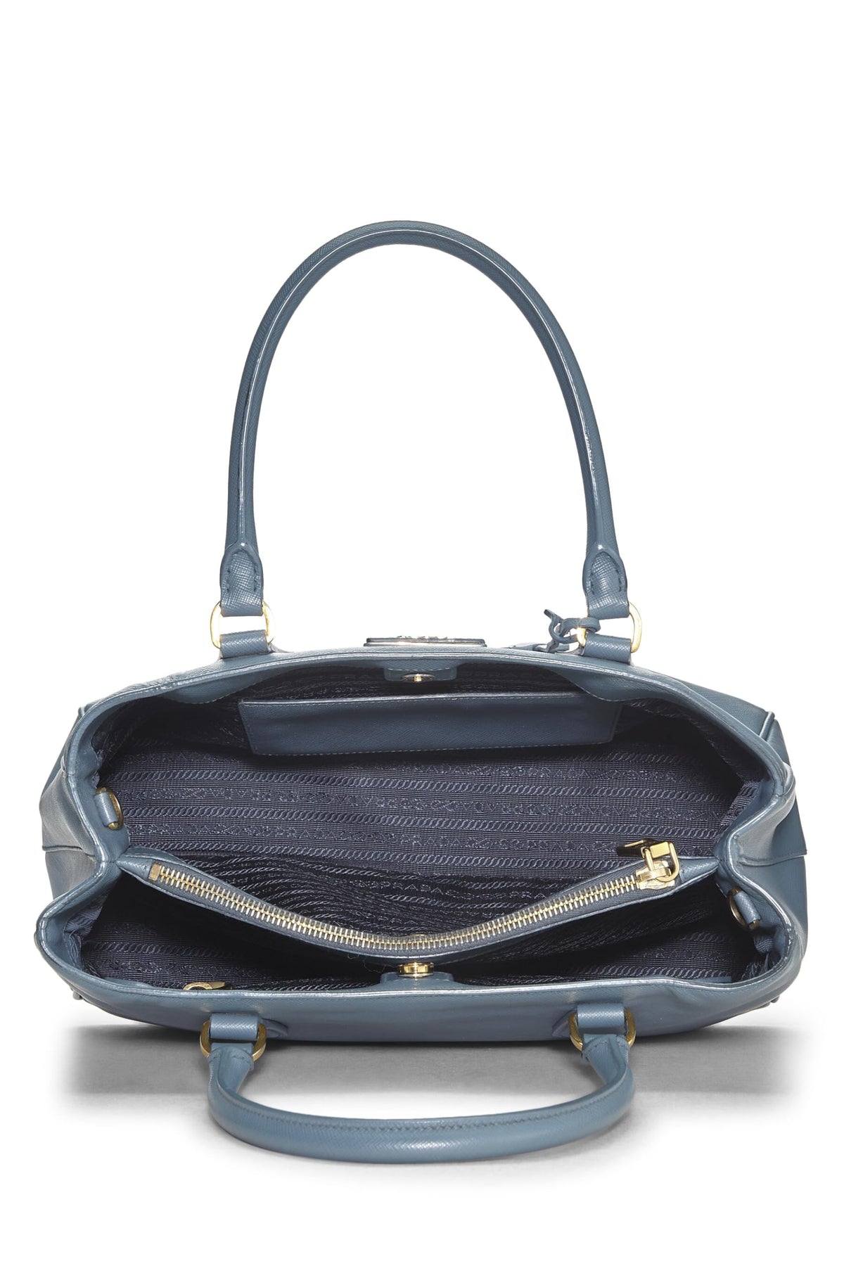 Prada,  Blue Saffiano Executive Tote Medium, Blue