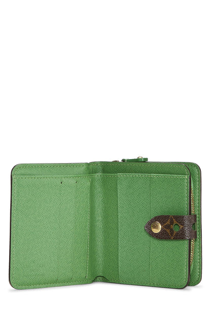 Louis Vuitton,  Green Monogram Canvas Perforated Zippy Compact, Green