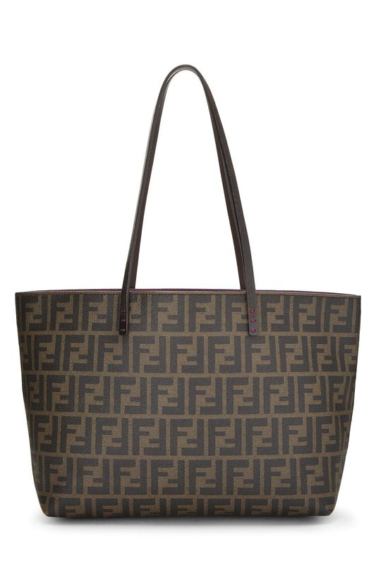 Fendi,  Purple Zucca Coated Canvas Roll Tote, Purple