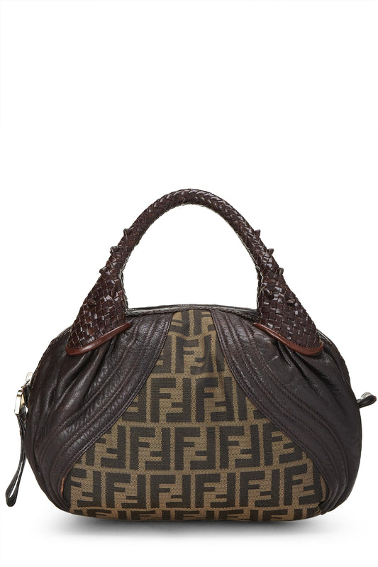 Fendi,  Brown Zucca Canvas & Leather Baby Spy, Brown