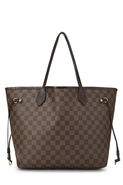Louis Vuitton,  Damier Ebene Neverfull MM, Brown