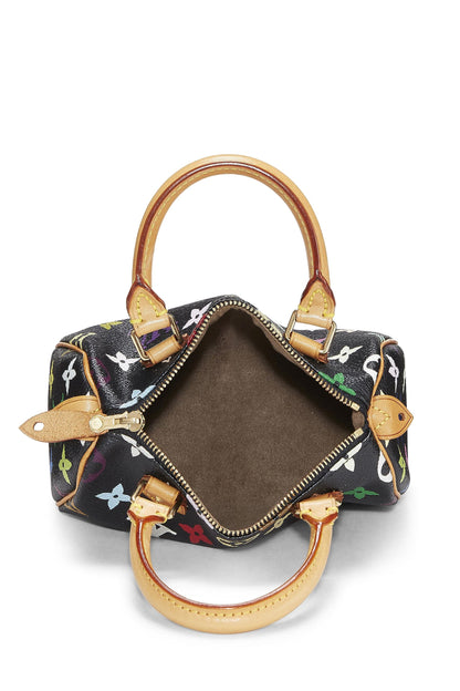 Louis Vuitton,  Takashi Murakami x Louis Vuitton Black Monogram Multicolore HL Speedy Mini, Black