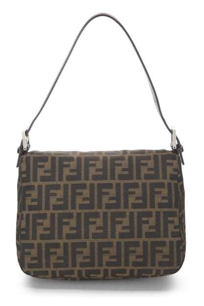 Fendi,  Brown Zucca Canvas Shoulder Bag, Brown