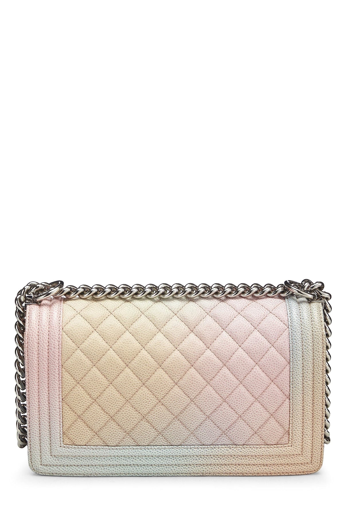 Chanel,  Rainbow Quilted Caviar Boy Bag Medium, Multi
