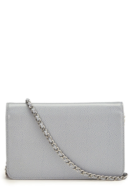 Chanel,  Blue Caviar Timeless Wallet on Chain (WOC), Blue