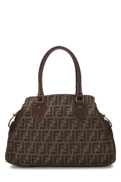 Fendi,  Brown Zucca Velour Bag Du Jour Small, Brown