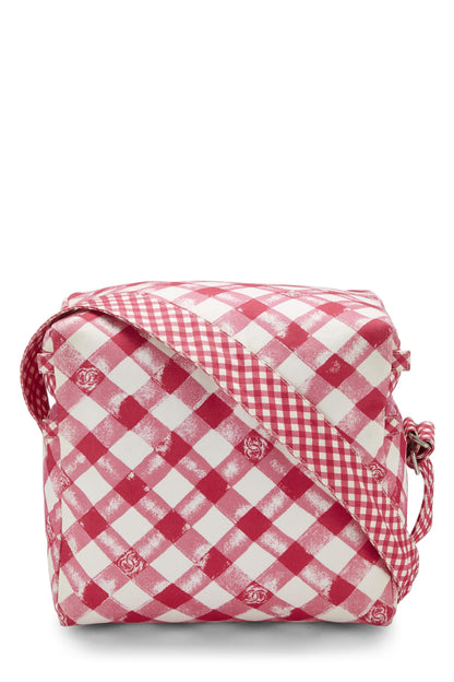 Chanel,  Pink & White Canvas Lunch Box Handbag, Multi
