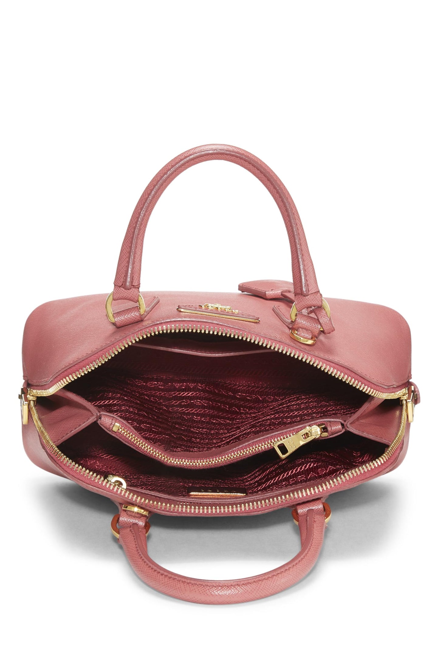 Prada,  Pink Saffiano Leather Promenade Small, Pink