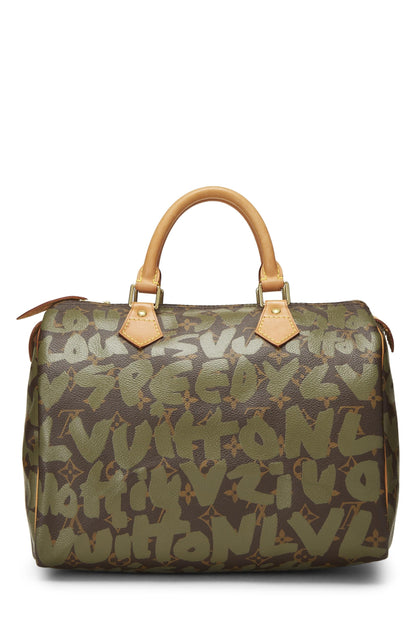 Louis Vuitton,  Stephen Sprouse x Louis Vuitton Monogram Green Graffiti Speedy 30, Green