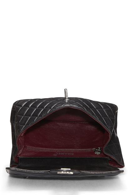 Chanel,  Black Quilted Lambskin Double Sided Flap Small, Black