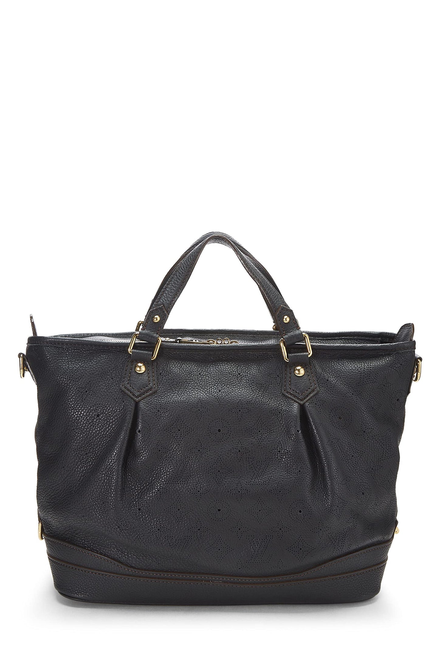Louis Vuitton,  Black Monogram Mahina Leather Stellar PM, Black