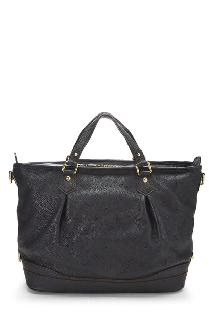 Louis Vuitton,  Black Monogram Mahina Leather Stellar PM, Black