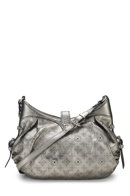 Louis Vuitton,  Silver Monogram Mahina Leather Hobo XS, Silver