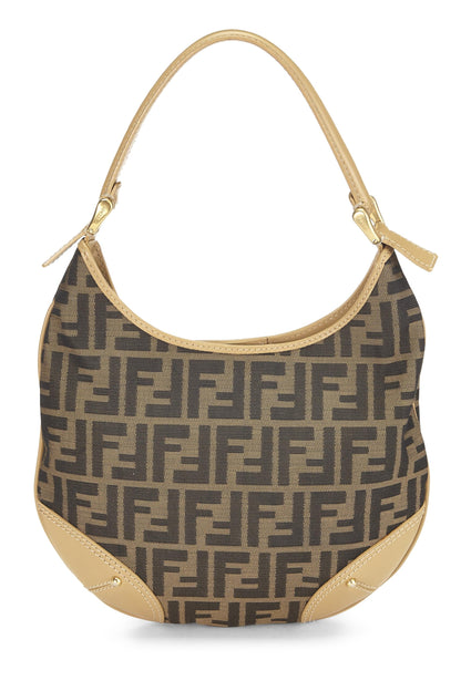 Fendi,  Brown Zucca Canvas Hobo, Brown