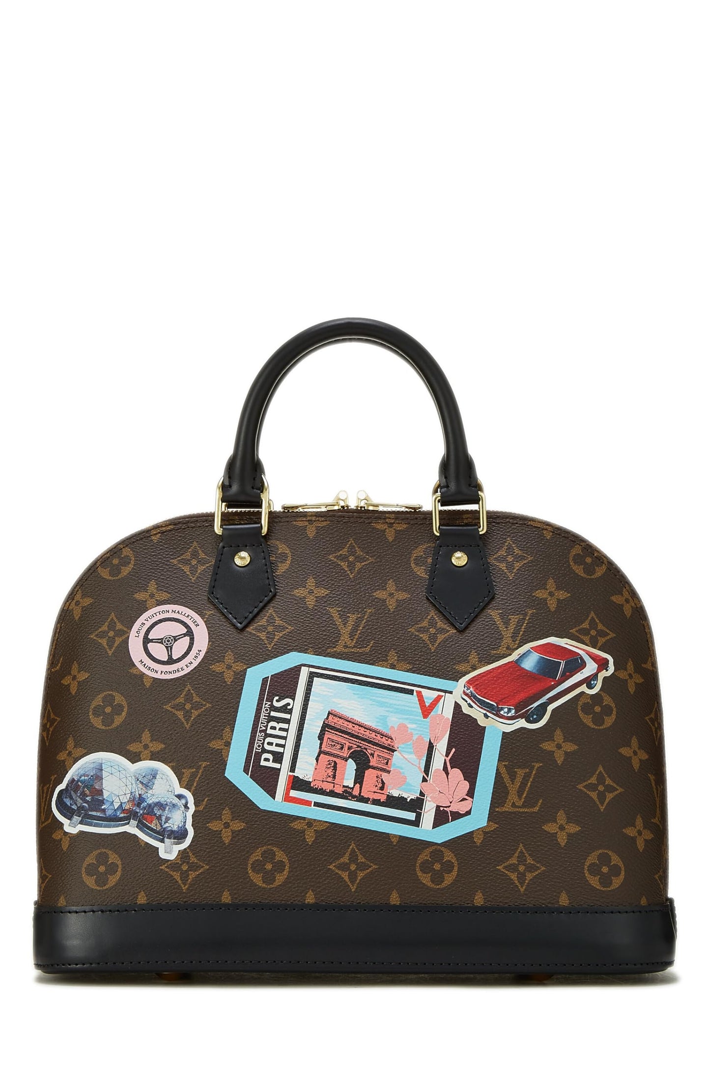 Louis Vuitton,  World Tour Monogram Canvas Alma PM, Brown