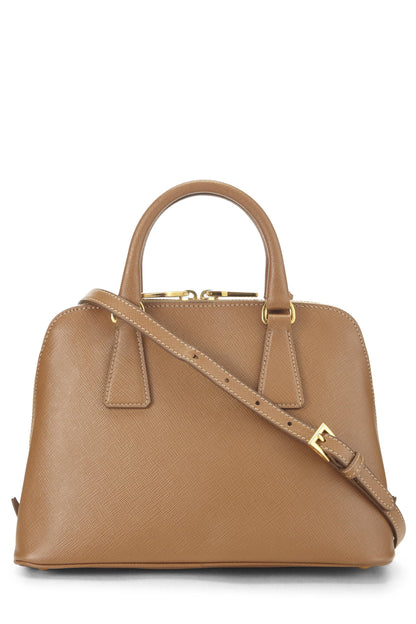 Prada,  Brown Saffiano Lux Handbag Mini, Brown