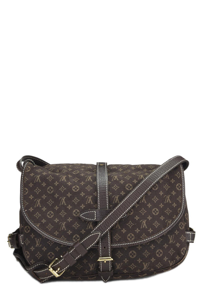 Louis Vuitton,  Brown Monogram Mini Lin Saumur 30, Brown