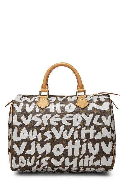 Louis Vuitton,  Stephen Sprouse x Louis Vuitton Monogram Grey Graffiti Speedy 30, Grey