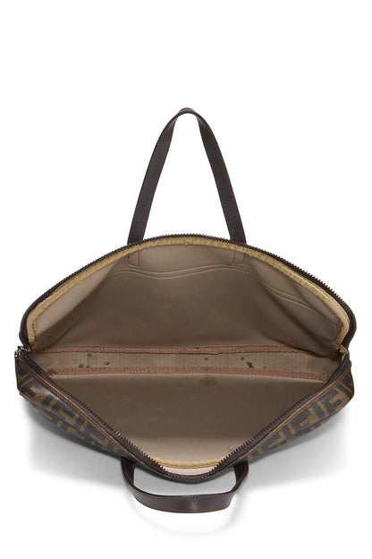 Fendi,  Brown Zucca Coated Canvas Briefcase, Brown