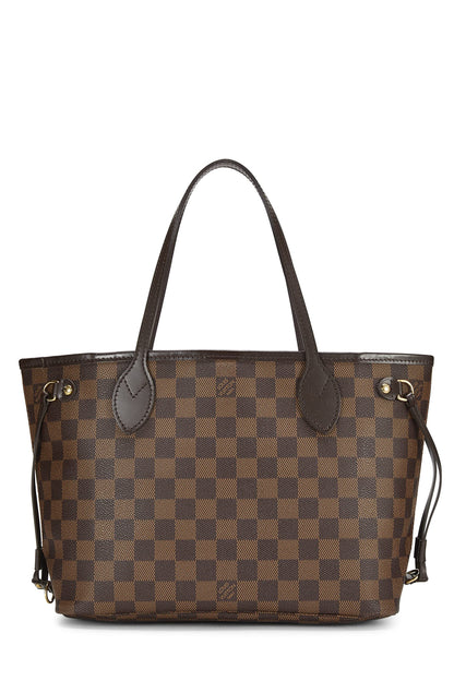 Louis Vuitton,  Damier Ebene Neverfull PM, Brown