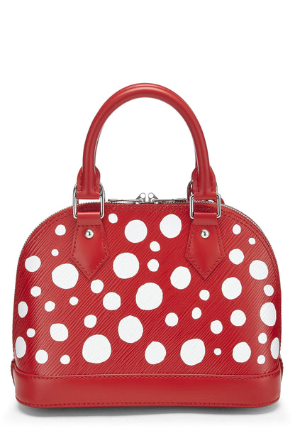 Louis Vuitton,  Yayoi Kusama x Louis Vuitton Red Epi Leather Infinity Dots Alma BB, Rouge Blanc