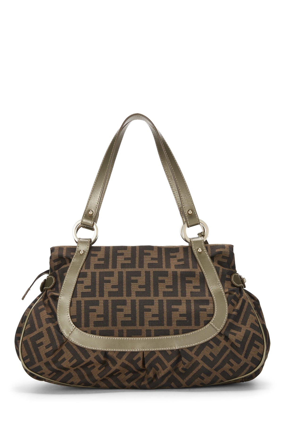 Fendi,  Brown Zucca Canvas Chef Medium, Silver