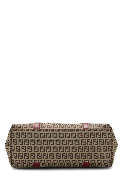 Fendi,  Red Zucchino Canvas Superstar Tote, Red