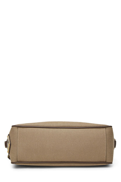 Prada,  Beige Canvas Logo Camera Bag, Brown