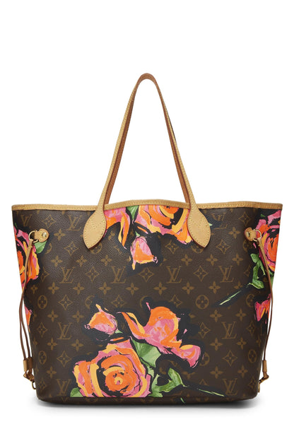 Louis Vuitton,  Stephen Sprouse x Louis Vuitton Monogram Canvas Roses Neverfull MM, Brown