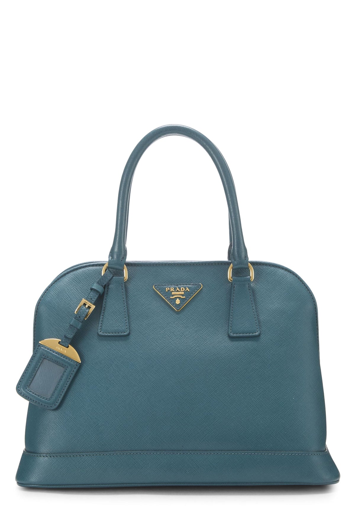 Prada,  Green Saffiano Dome Tote, Green