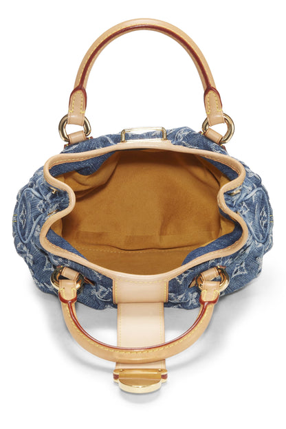 Louis Vuitton,  Blue Monogram Denim Pleaty, Blue