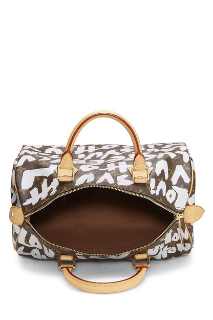 Louis Vuitton,  Stephen Sprouse x Louis Vuitton Monogram Grey Graffiti Speedy 30, Grey