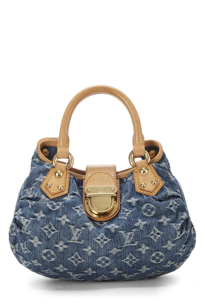 Louis Vuitton,  Blue Monogram Denim Pleaty, Blue